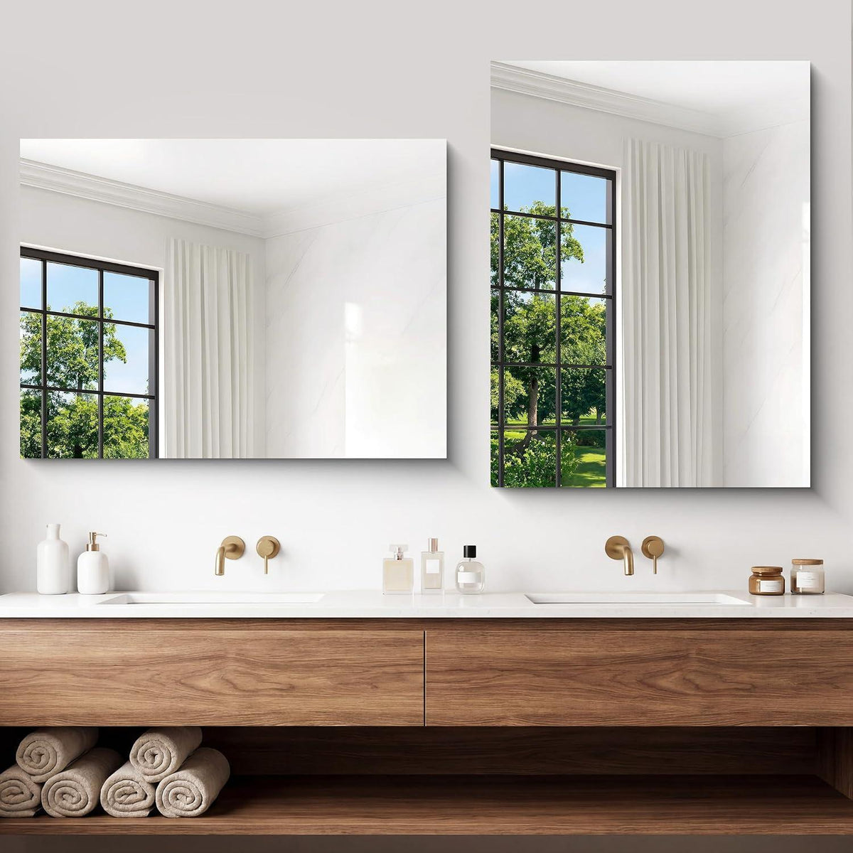 Rahmenloser Wandspiegel Rechteckig 100x75 cm – Modern & Klar