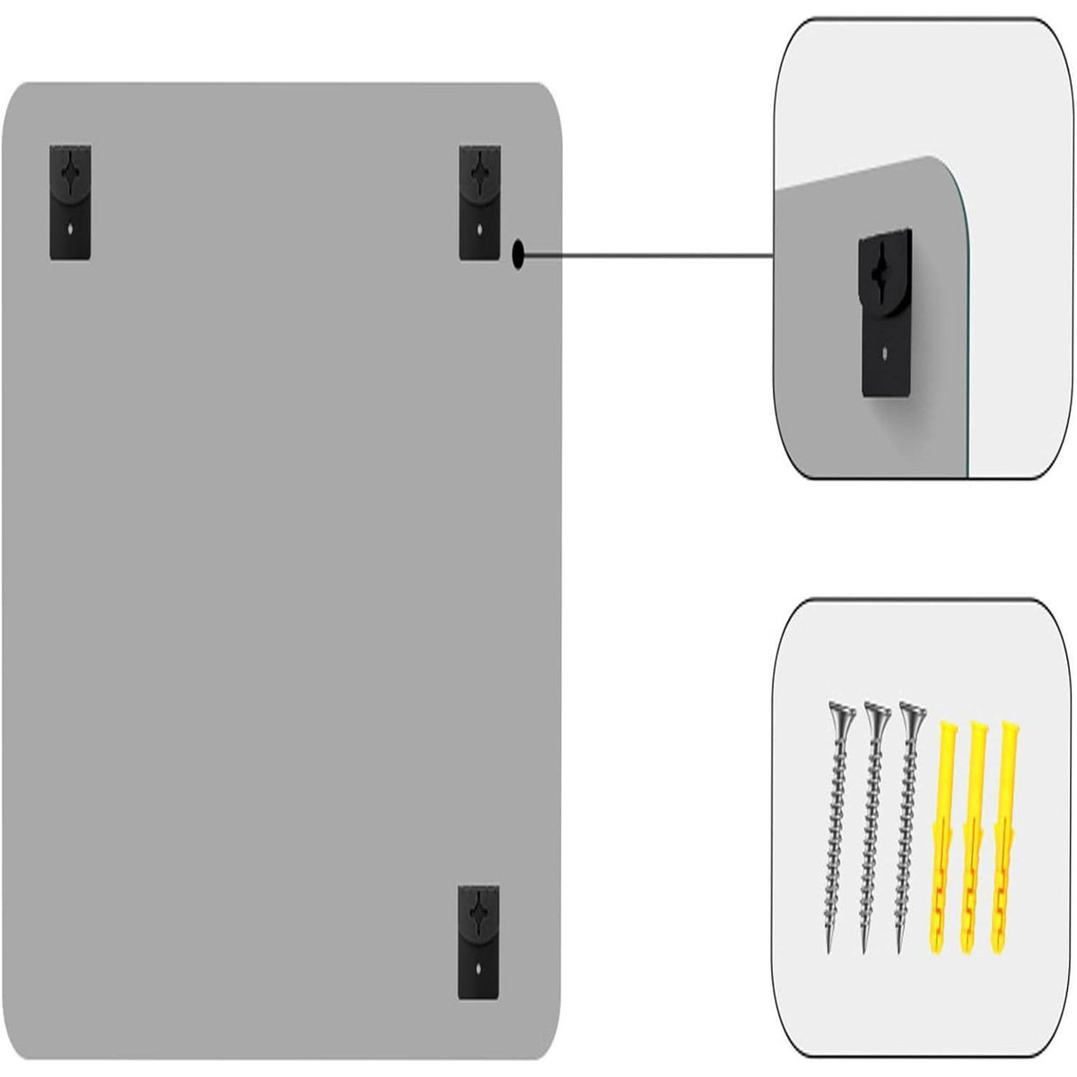 Rahmenloser Wandspiegel Rechteckig 100x75 cm – Modern & Klar