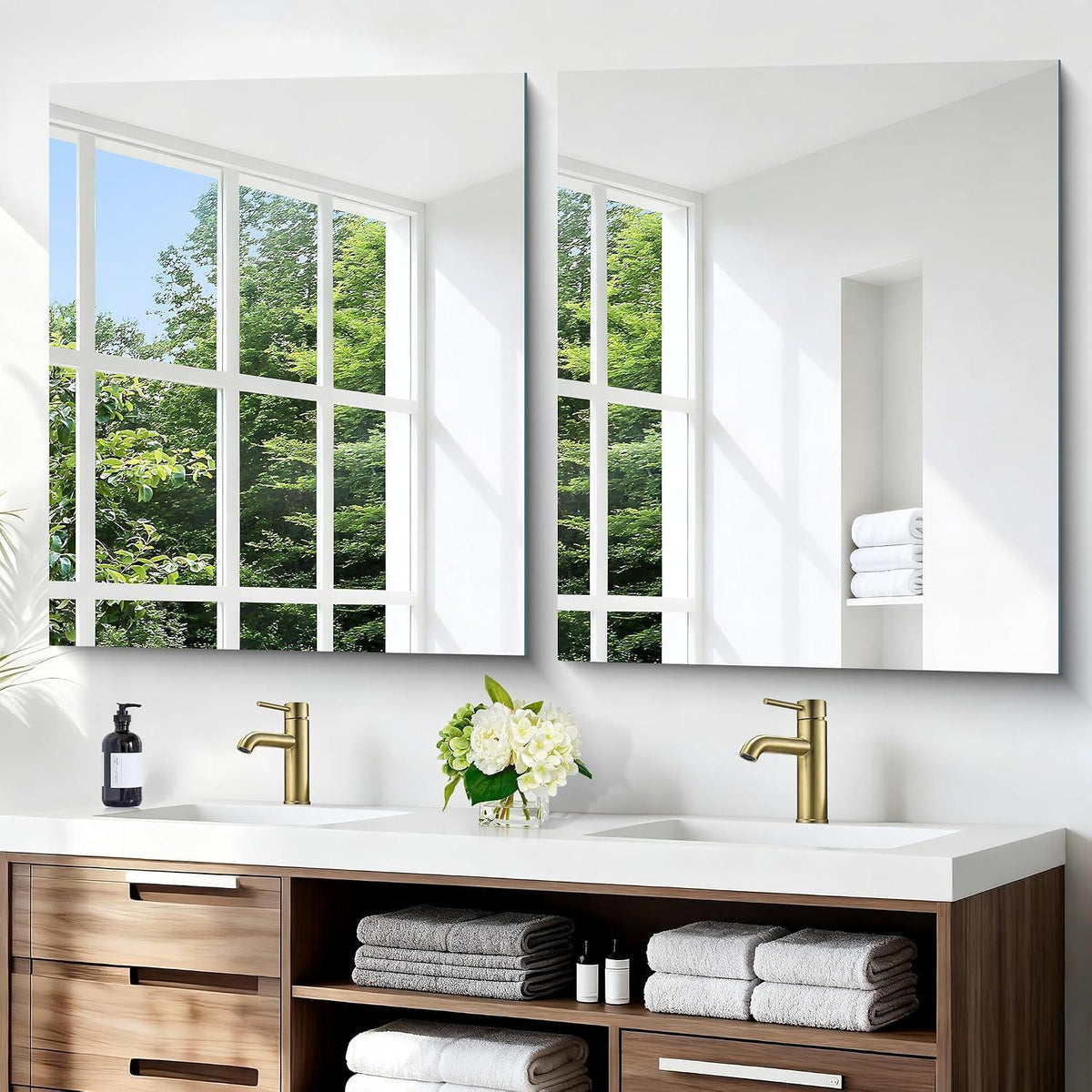 Rahmenloser Wandspiegel Rechteckig 90x75 cm – Modern & Klar