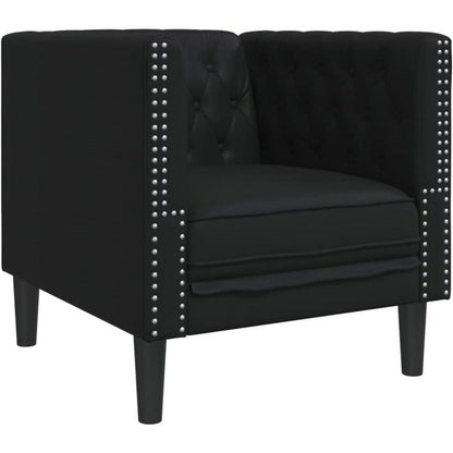 Chesterfield Polstersofa Schwarz – Sessel, 2-Sitzer & 3-Sitzer
