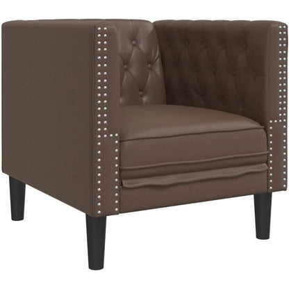Chesterfield Polstersofa Braun – Sessel, 2-Sitzer & 3-Sitzer