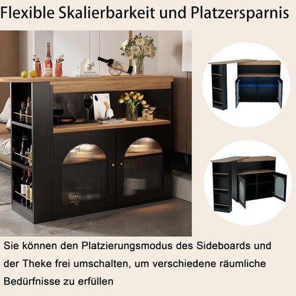 Klappbarer Esstisch mit Stauraum & Schublade – Platzsparender Küchentisch