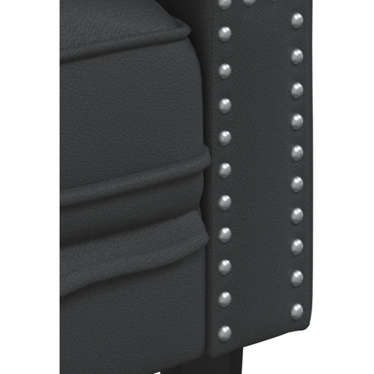 Chesterfield Sessel Schwarz Kunstleder 1-Sitzer