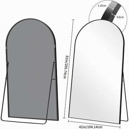 Ganzkörperspiegel Schwarz – Stehend, Hängend, Anlehnen