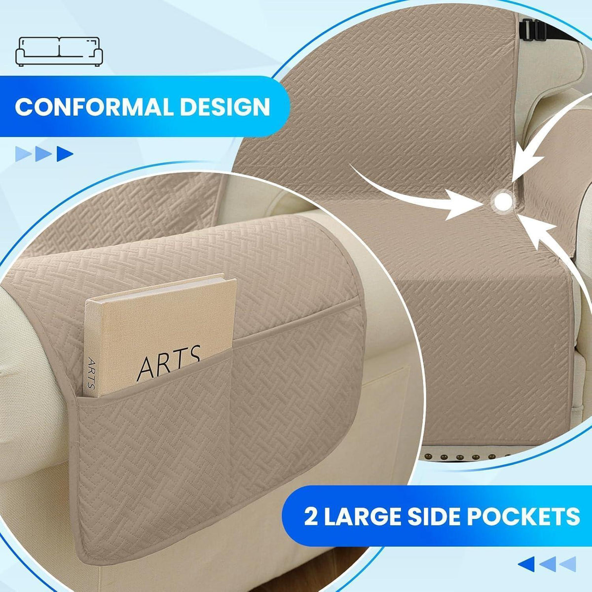 Wasserdichter Sofabezug 1 Sitzer – Schutz für Sofa & Haustiere