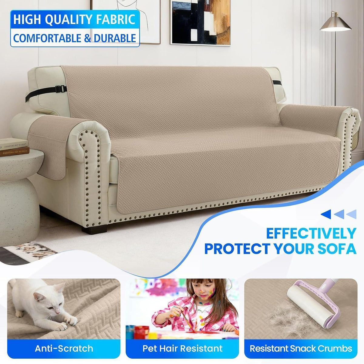 Wasserdichter Sofabezug 1 Sitzer – Schutz für Sofa & Haustiere