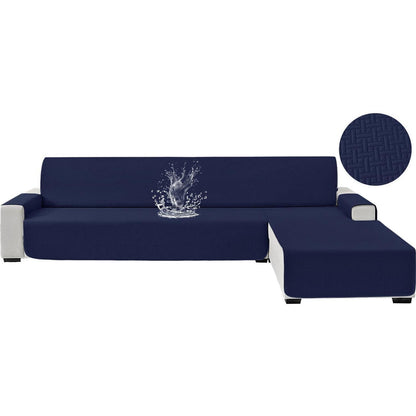 Wasserdichter Sofabezug L-Form 3 Sitzer Dunkelblau