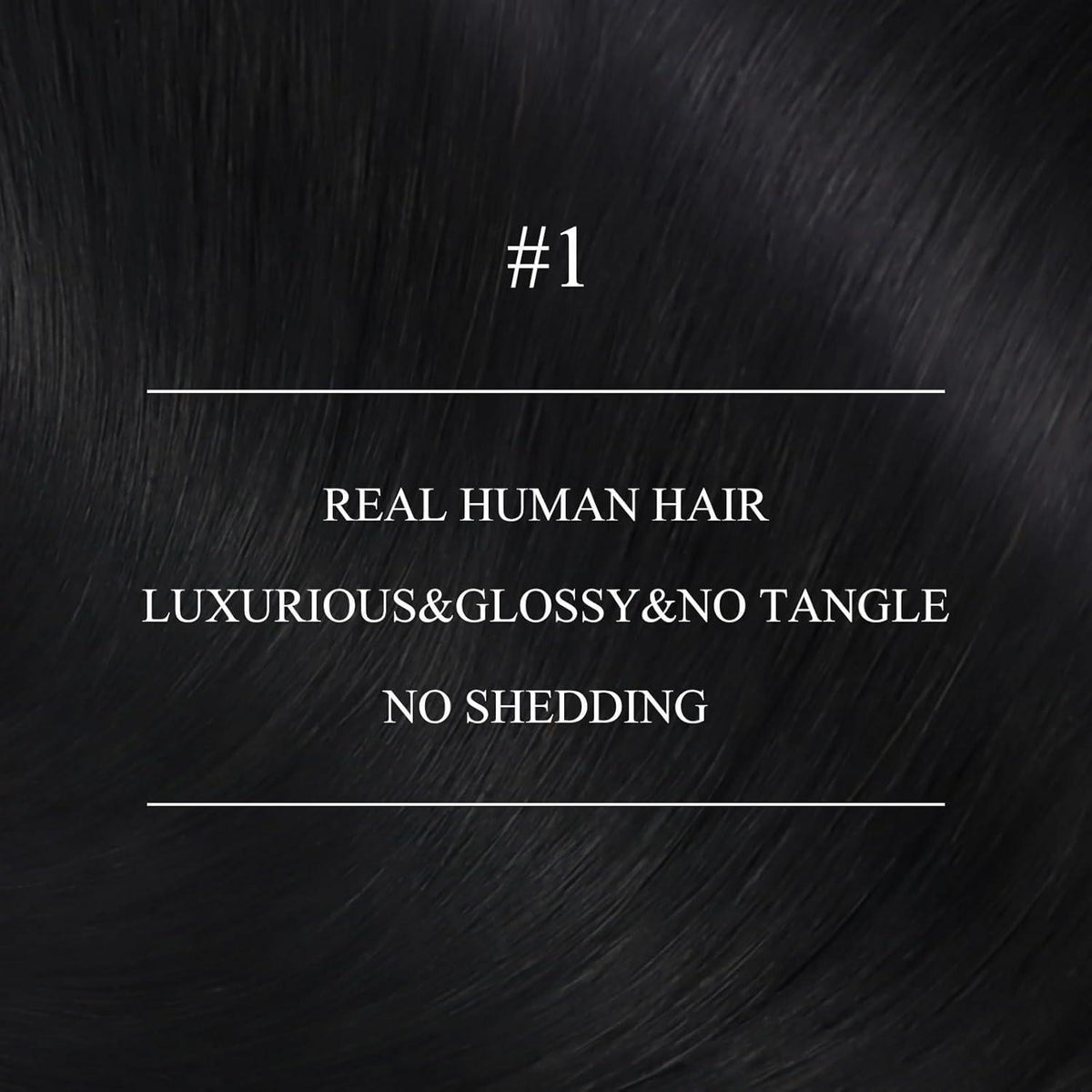 Echthaar Nano Ring Extensions Schwarz 60cm - 50g