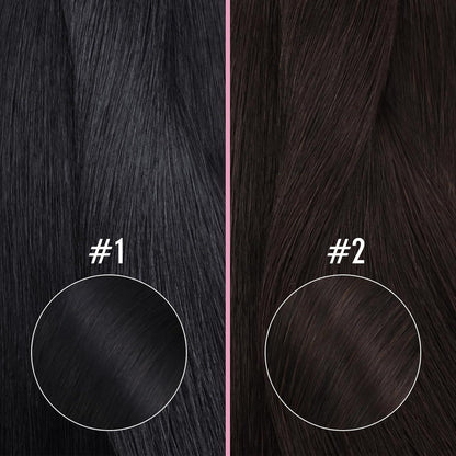 Echthaar Nano Ring Extensions Schwarz 60cm - 50g