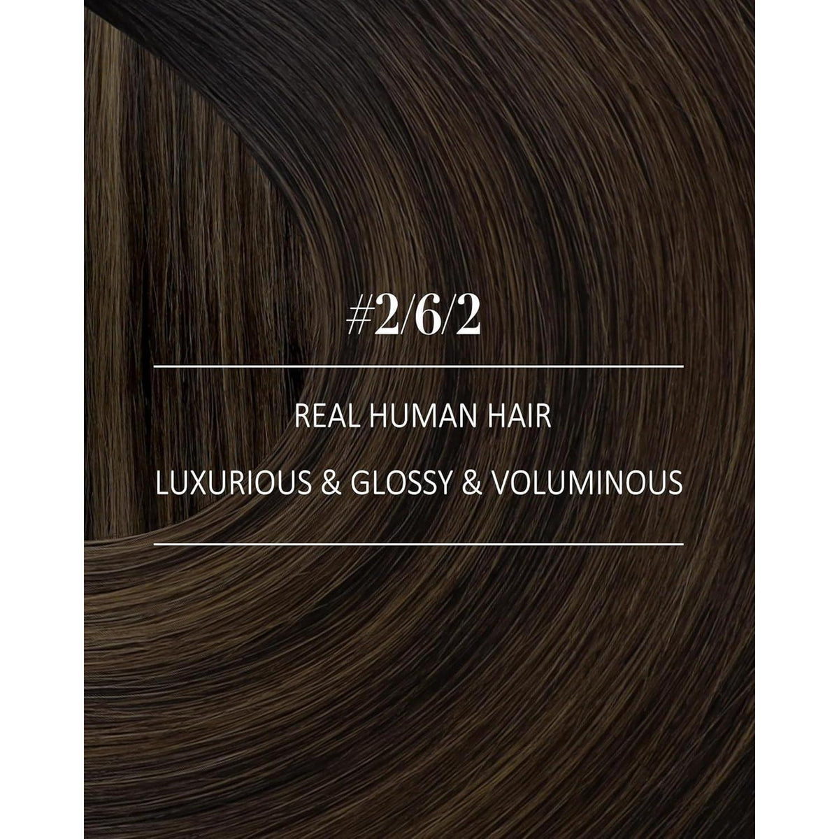 Echthaar Clip-in Extensions Ombre Braun 40cm
