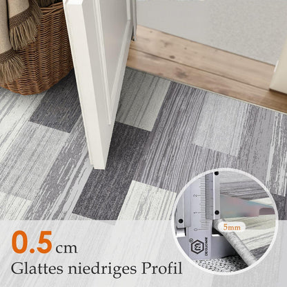 Grauer Teppich 160x230cm Waschbar Modern Rechteckig