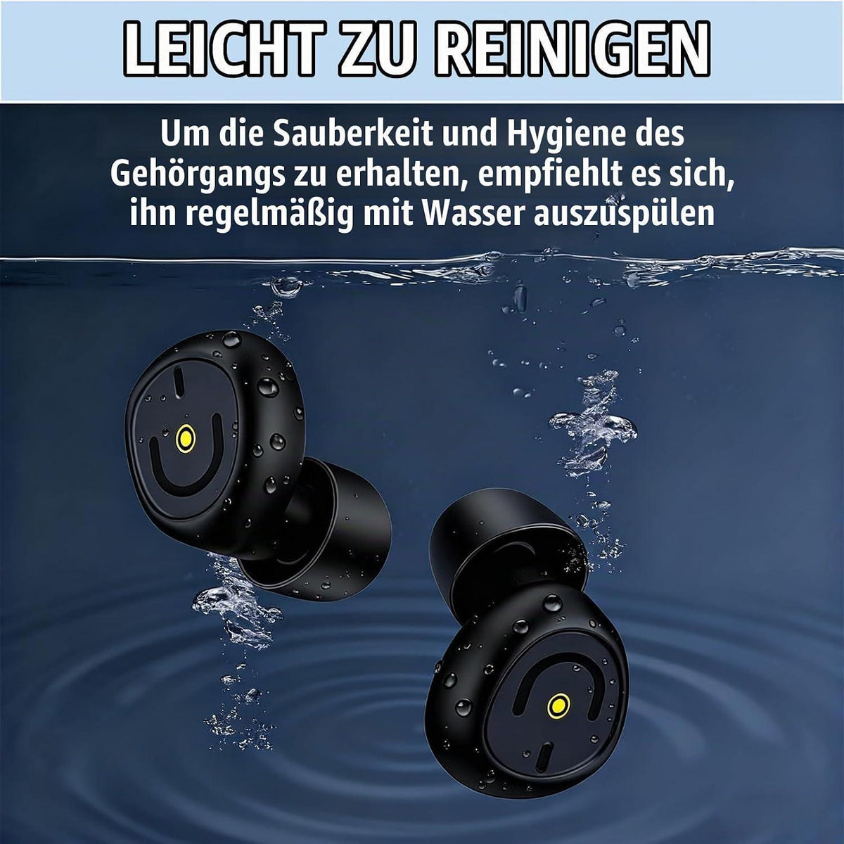Schlaf Ohrstöpsel Silikon - 50dB Geräuschreduzierung Schwarz