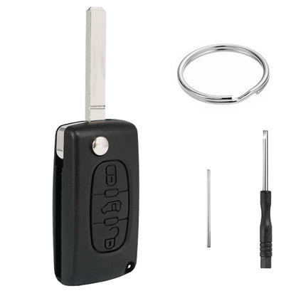 3-Tasten Autoschlüssel Gehäuse CE0523 VA2 für Peugeot/Citroen/Fiat/Toyota