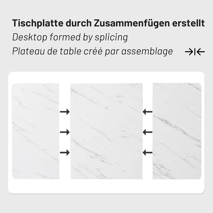 Essgruppe für 4 Personen – Küchentisch mit Samtstühlen Schwarz Weiß