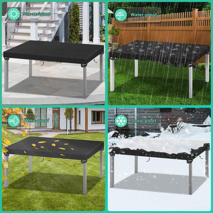 Gartentischabdeckung 220x100x15cm, wasserdicht & wetterfest
