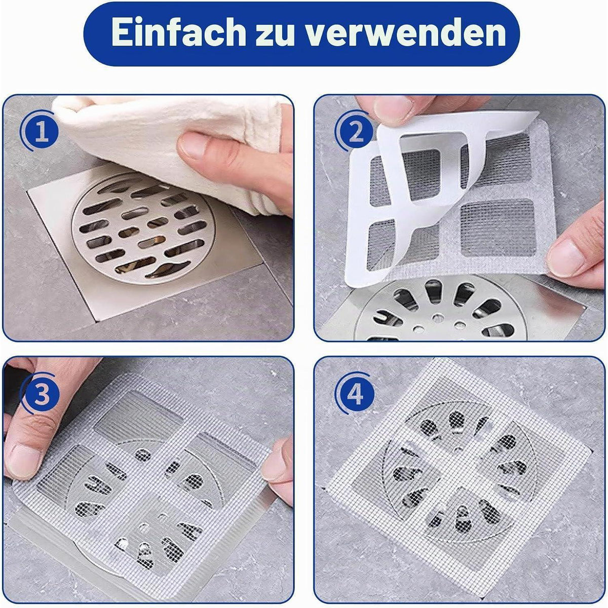 Haarsieb Dusche 100er Pack | Abflusssieb Haarfänger