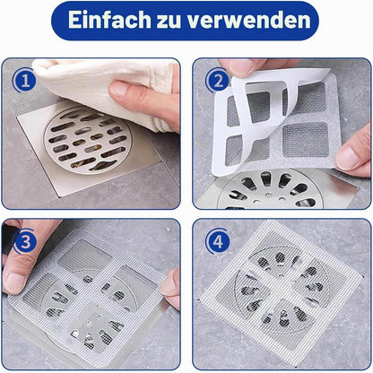 Haarsieb Dusche 100er Pack | Abflusssieb Haarfänger
