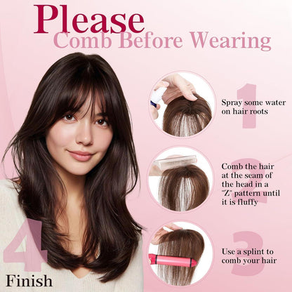 Clip-in Pony Echthaar – Dunkelbraun (10g)