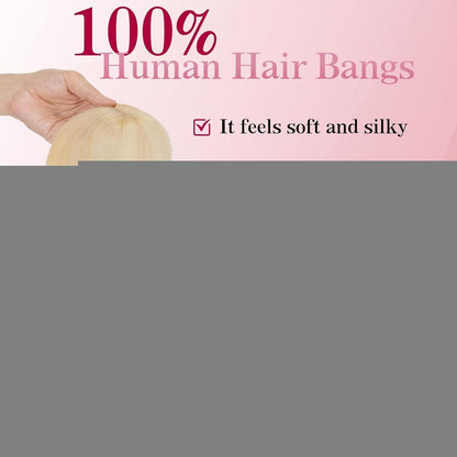 Clip-in Pony Echthaar Wispy Bangs #613 Blond