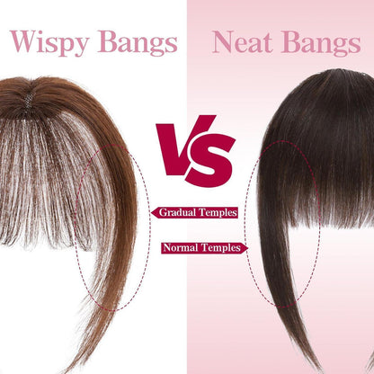 Clip-in Pony Echthaar Wispy Bangs Dunkelblond #27