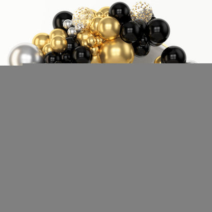 Schwarz Gold Ballons Girlande Set für Party & Deko