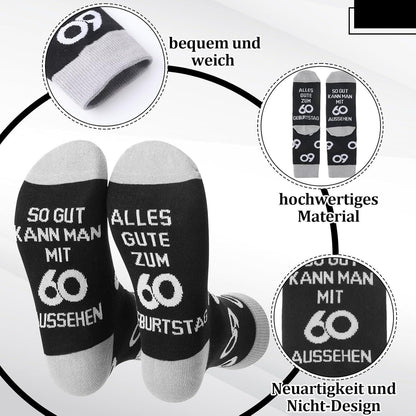 60. Geburtstag Geschenk für Mann: Kappe & Socken Set