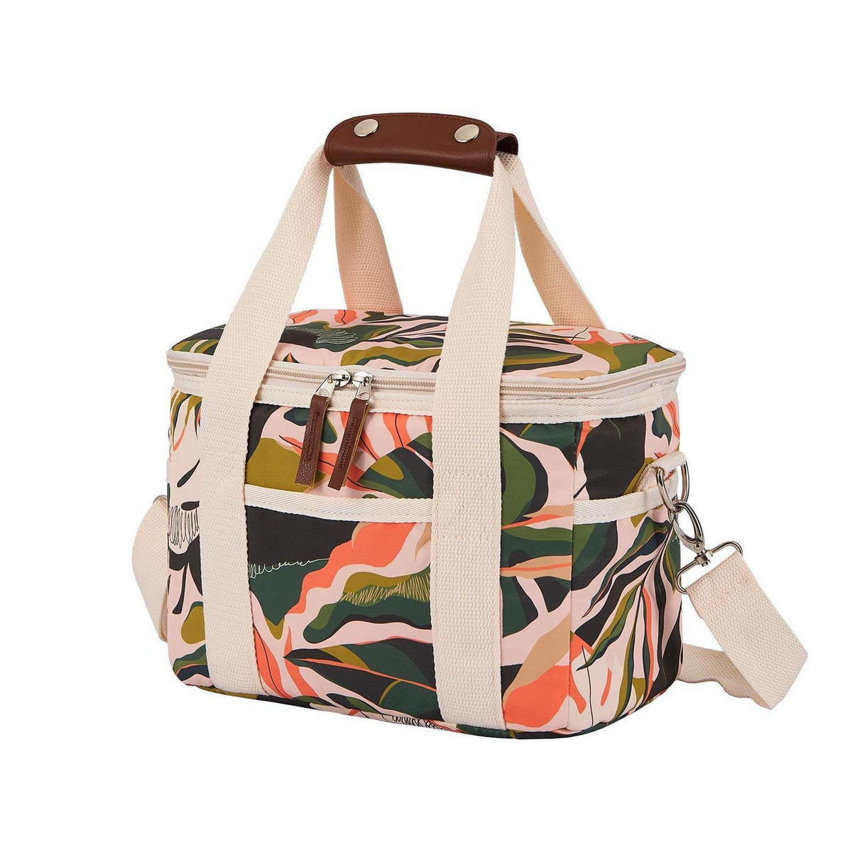 Isolierte Kühltasche 9L C-Grüne Blätter – Lunchtasche für Picknick & Büro
