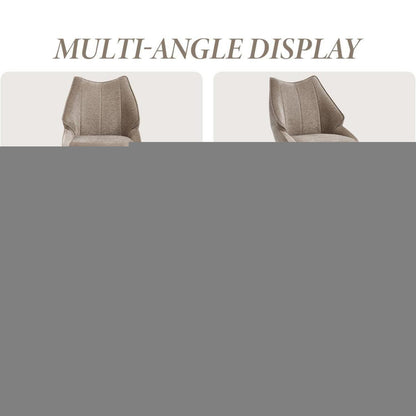 Chenille Esszimmerstühle 4er Set mit Gesteppter Rückenlehne