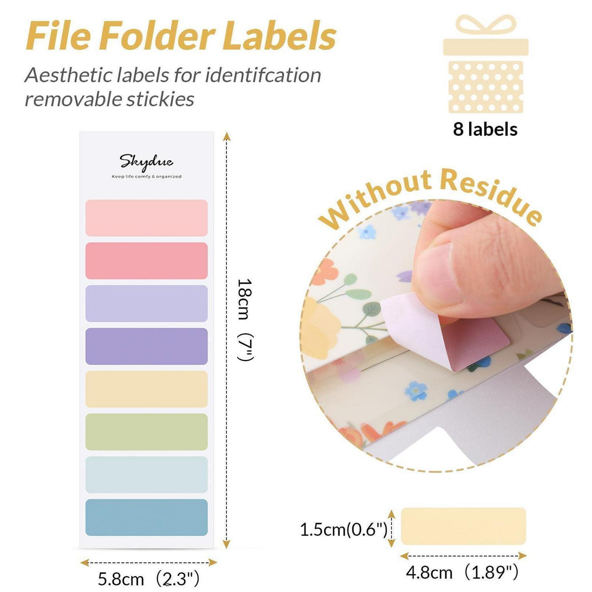 Fächermappe A4 mit farbigen Labels – Ordner für Büro & Schule