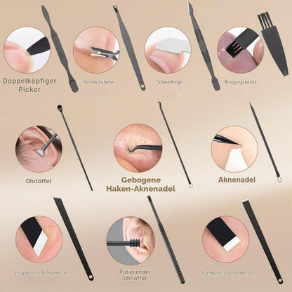 Maniküre Set 24-teilig Edelstahl – Nagelpflege Set mit Tasche