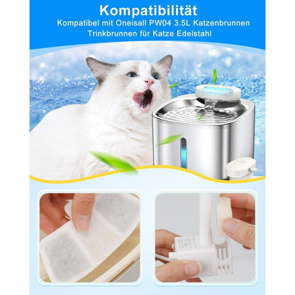 Ersatzfilter für Oneisall Katzenbrunnen 3.5L – 24er Pack