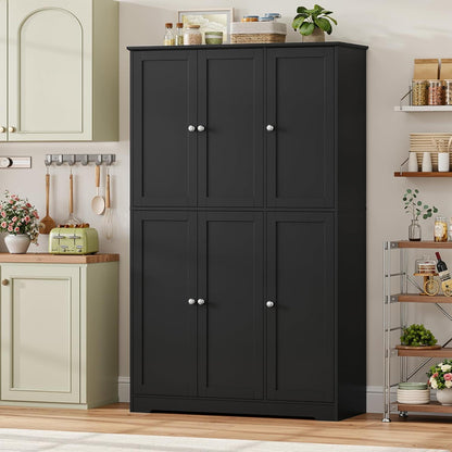 180 cm Küchenschrank mit 6 Türen & verstellbaren Böden