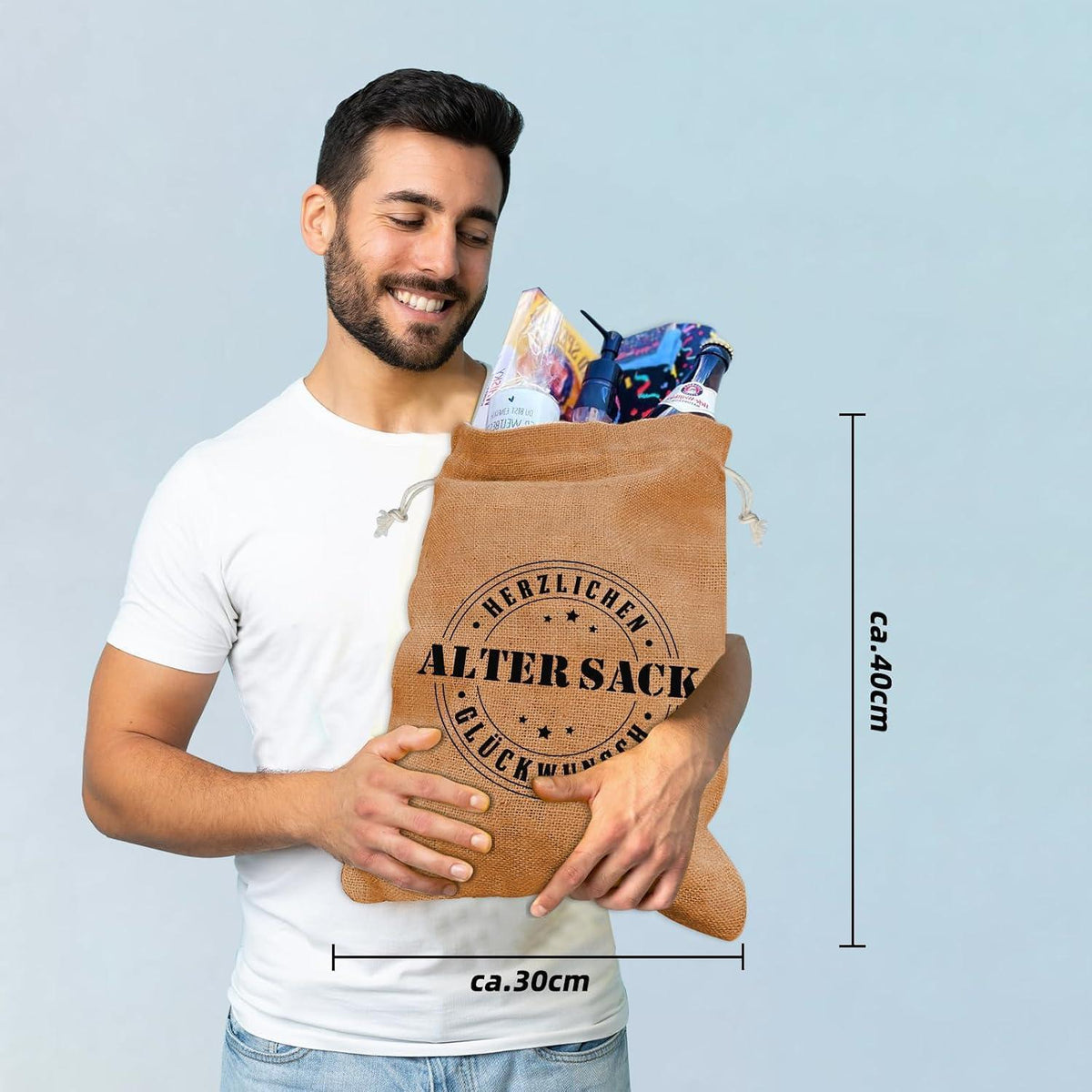 Geschenkset 60. Geburtstag Männer: Alter Sack mit Cap & Socken