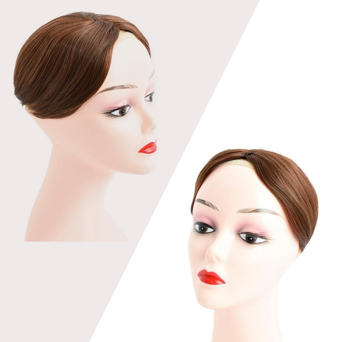 Haar Topper Damen 15cm Dunkelrotbraun Synthetik Haarteil