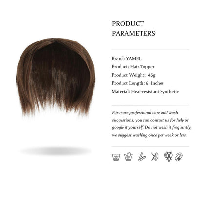 Haar Topper Damen 15cm Dunkelrotbraun Synthetik Haarteil