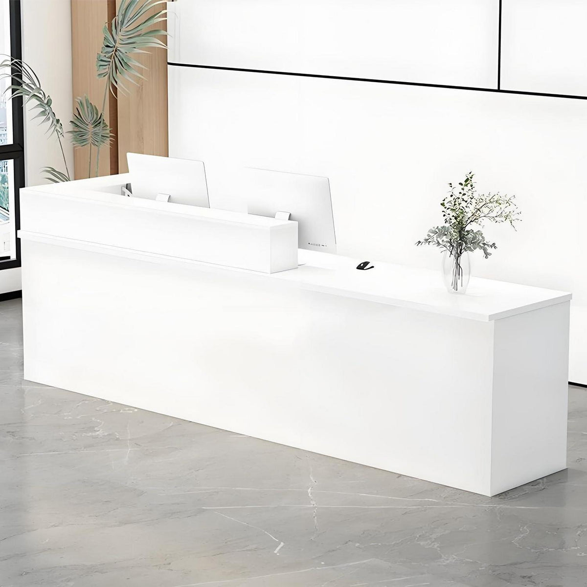 Moderne Empfangstheke | Rezeptionstresen Weiß 140x60x100cm