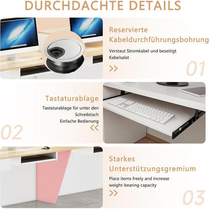 Moderne Empfangstheke | Rezeptionstresen Weiß 140x60x100cm