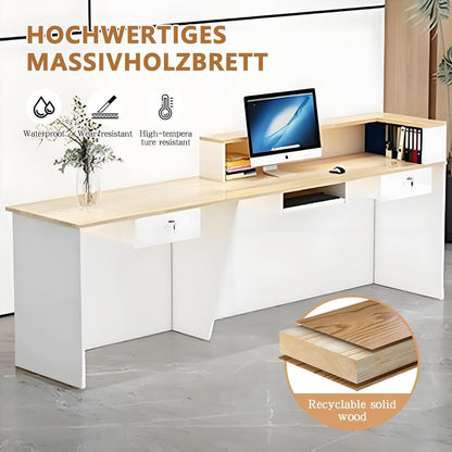 Moderne Empfangstheke | Rezeptionstresen Weiß 140x60x100cm