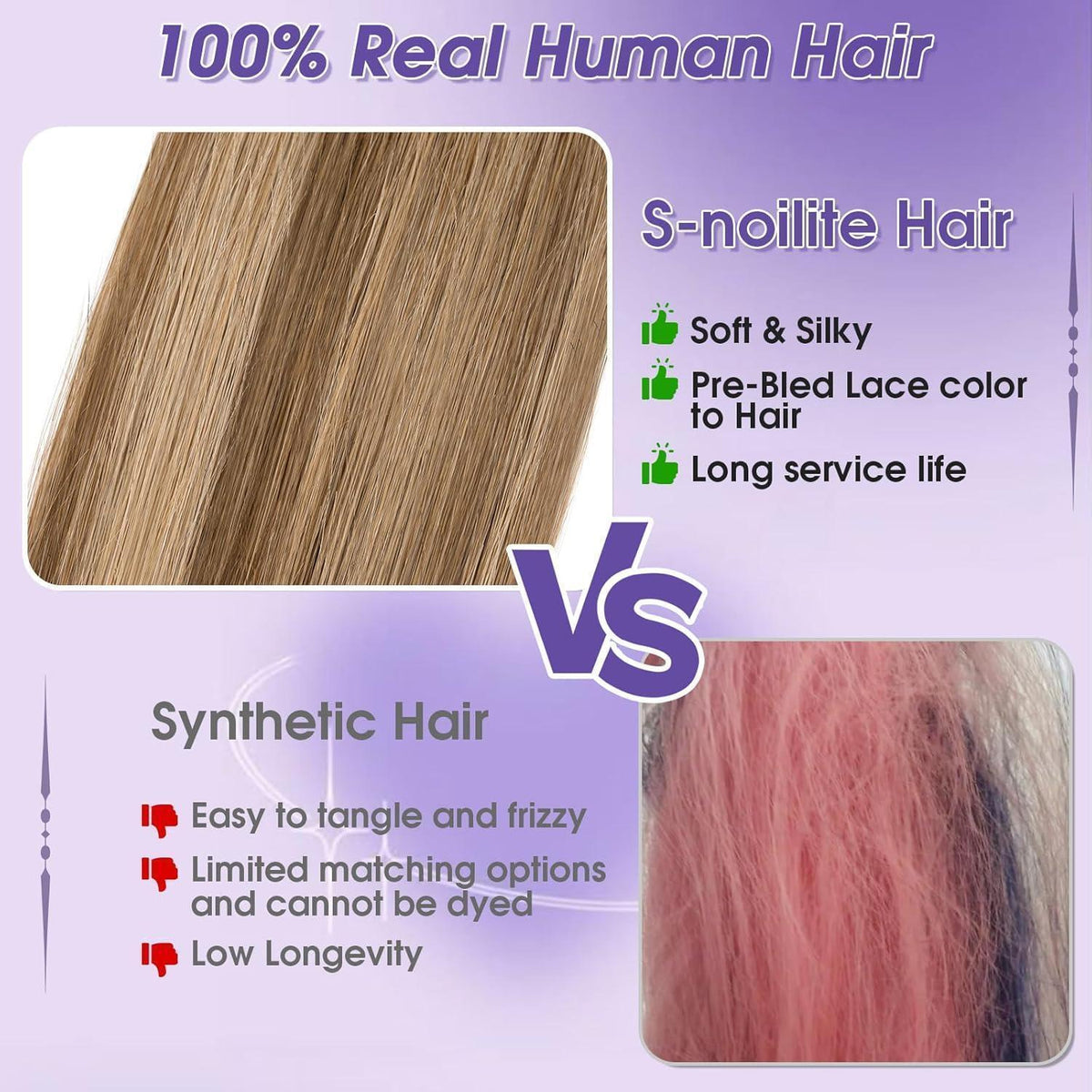 Echthaar Haarverlängerung Balayage Schokoladenbraun/Dunkelblond