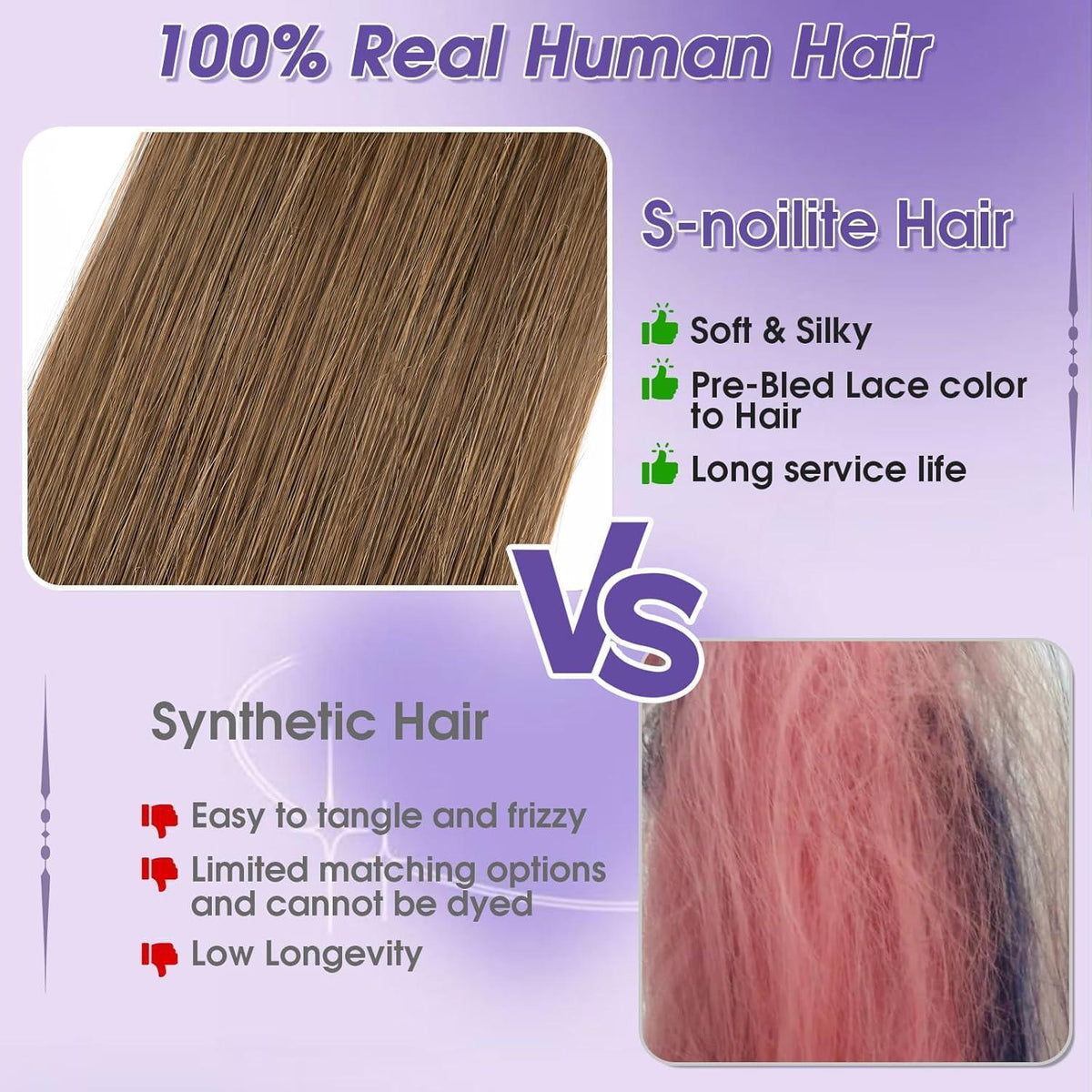 Echthaar Haarverlängerung Balayage Schokoladenbraun 25cm