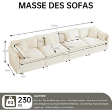 JIEXI Ecksofa mit Schlaffunktion – Beige Cord, Modern & Modular