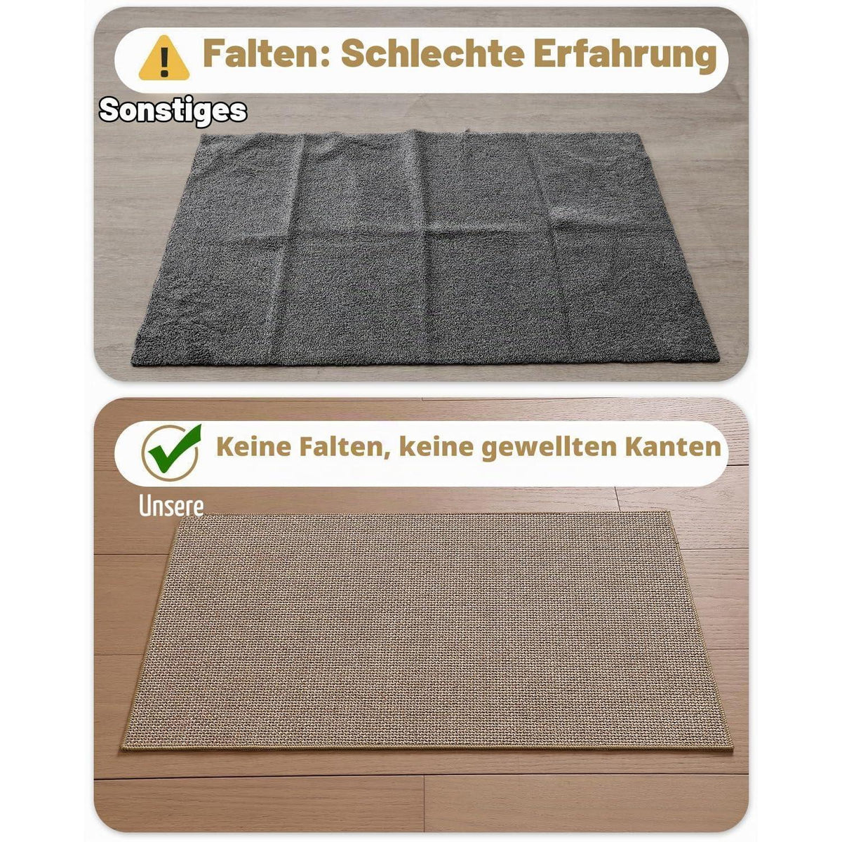 Schmutzfangmatte Innen 60x90cm – Anthrazitgrau & Kamelbraun