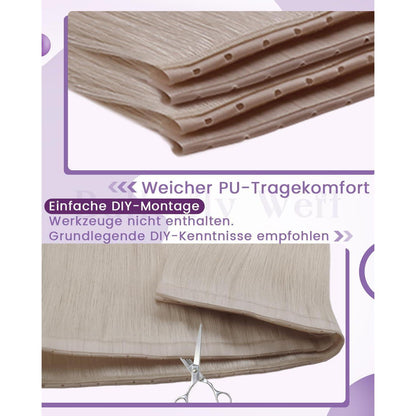 Echthaar Tressen Platinblond, 40cm, 50g, Butterfly Weft