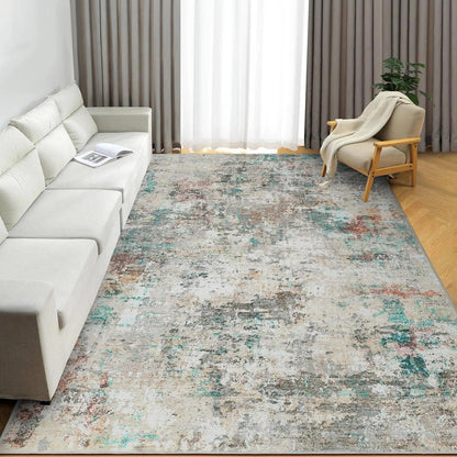 Abstrakter Teppich 200x290 cm – Bunt, Waschbar & Rutschfest