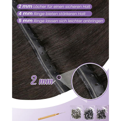 Echthaar Tressen Weft #2 – 40cm Volumenverlängerung