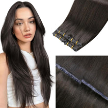 Echthaar Tressen Braun 55cm – Butterfly Weft Extensions