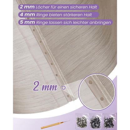 Echthaar Tressen Blond 60cm – Zum Einnähen #60