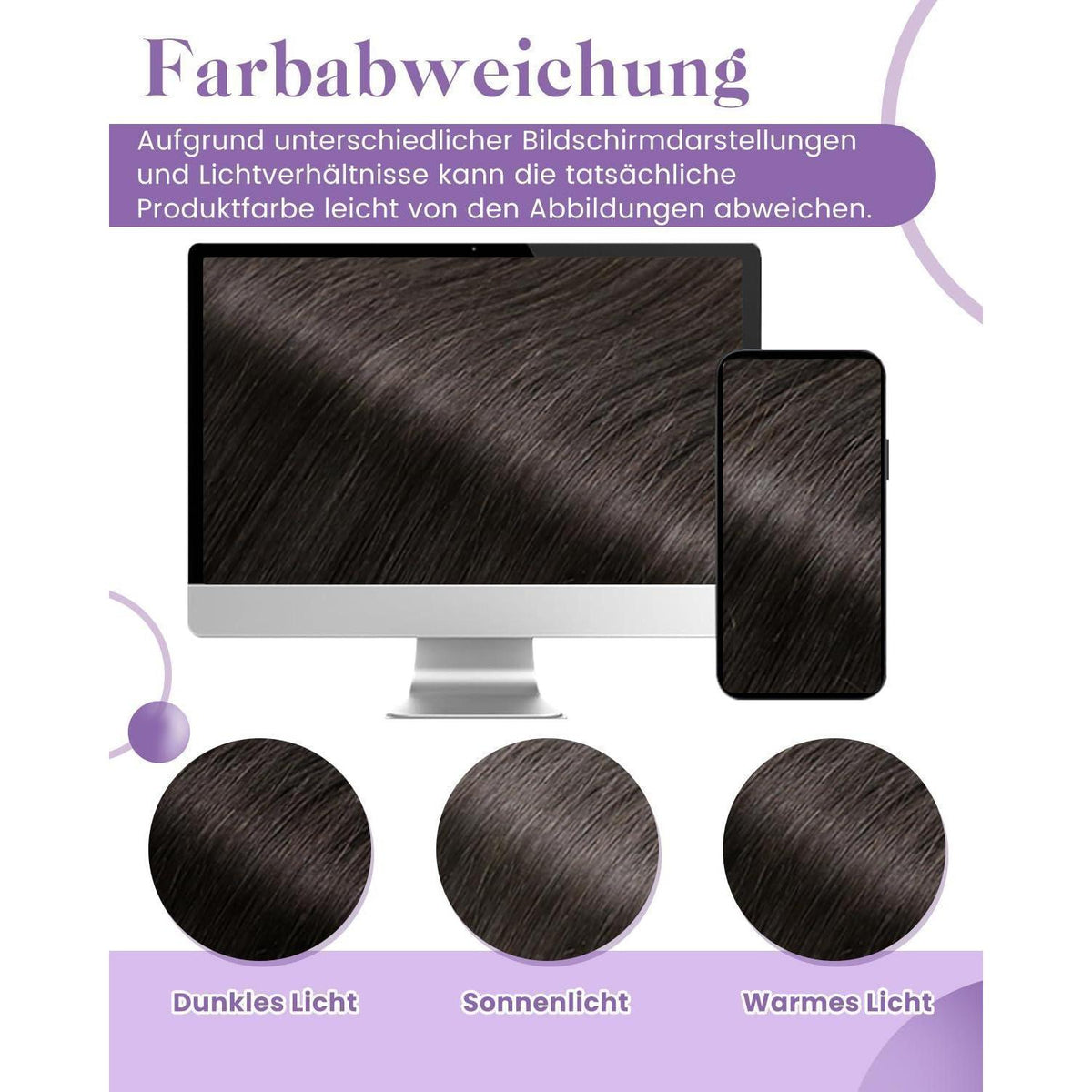 Echthaar Tressen Dunkelbraun 50cm – Butterfly Weft