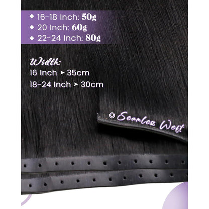 Echthaar Tressen Schwarz – Volumen & Länge 45cm