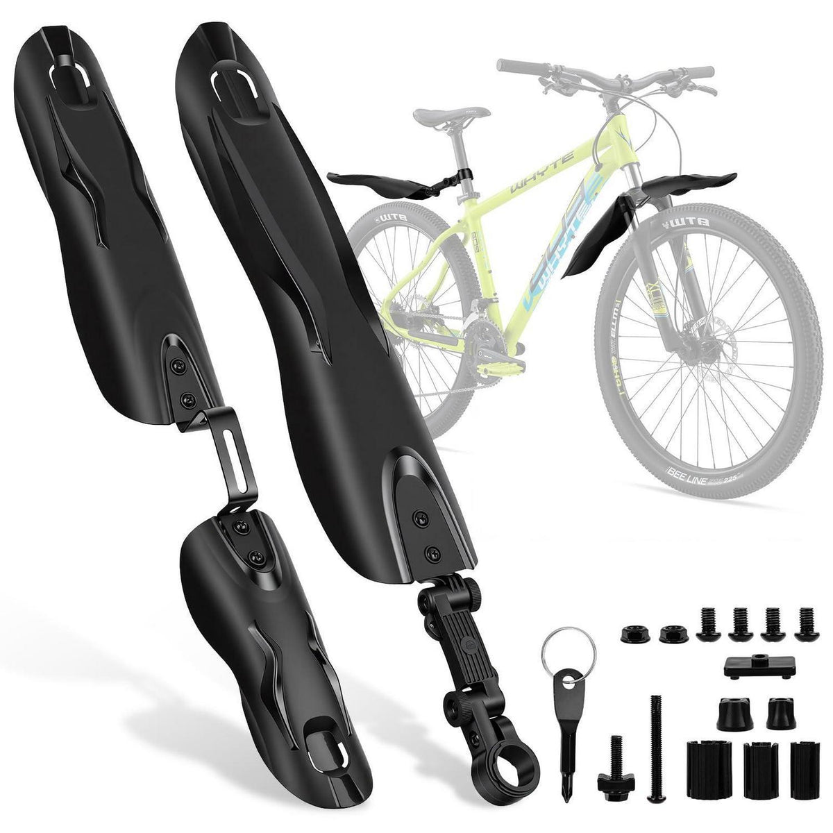 Universal Fahrrad Schutzblech Set 24-29 Zoll mit Werkzeug